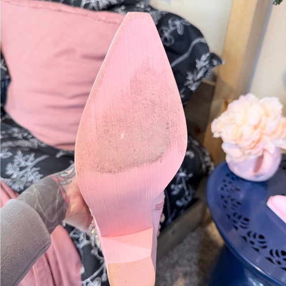 Dolls Kill Pink Western Rhinestone Fringe Boots - Picture 6 of 11